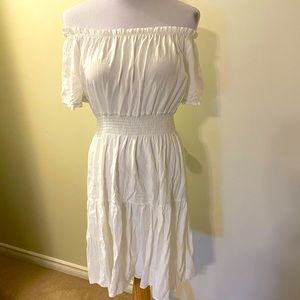 White off the shoulder dress